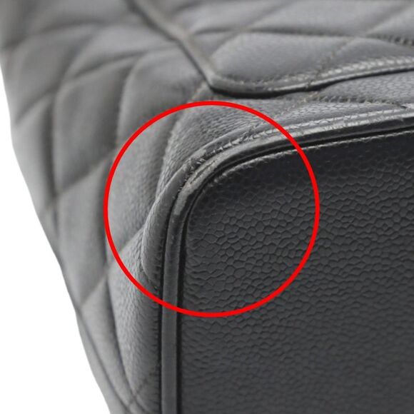 Chanel Shopping Black Leather Tote Bag (Pre-Owned) - Picture 11 of 16